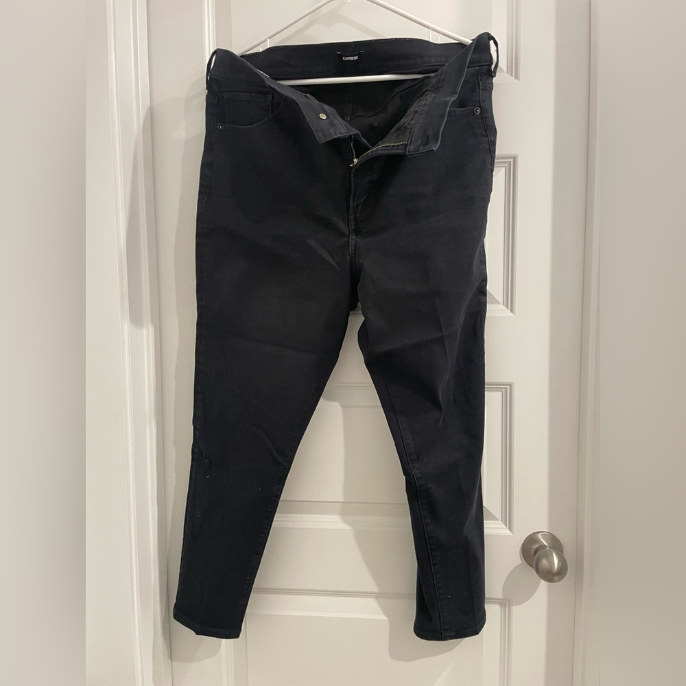 Express Women's Black Skinny Super High Rise Jeans